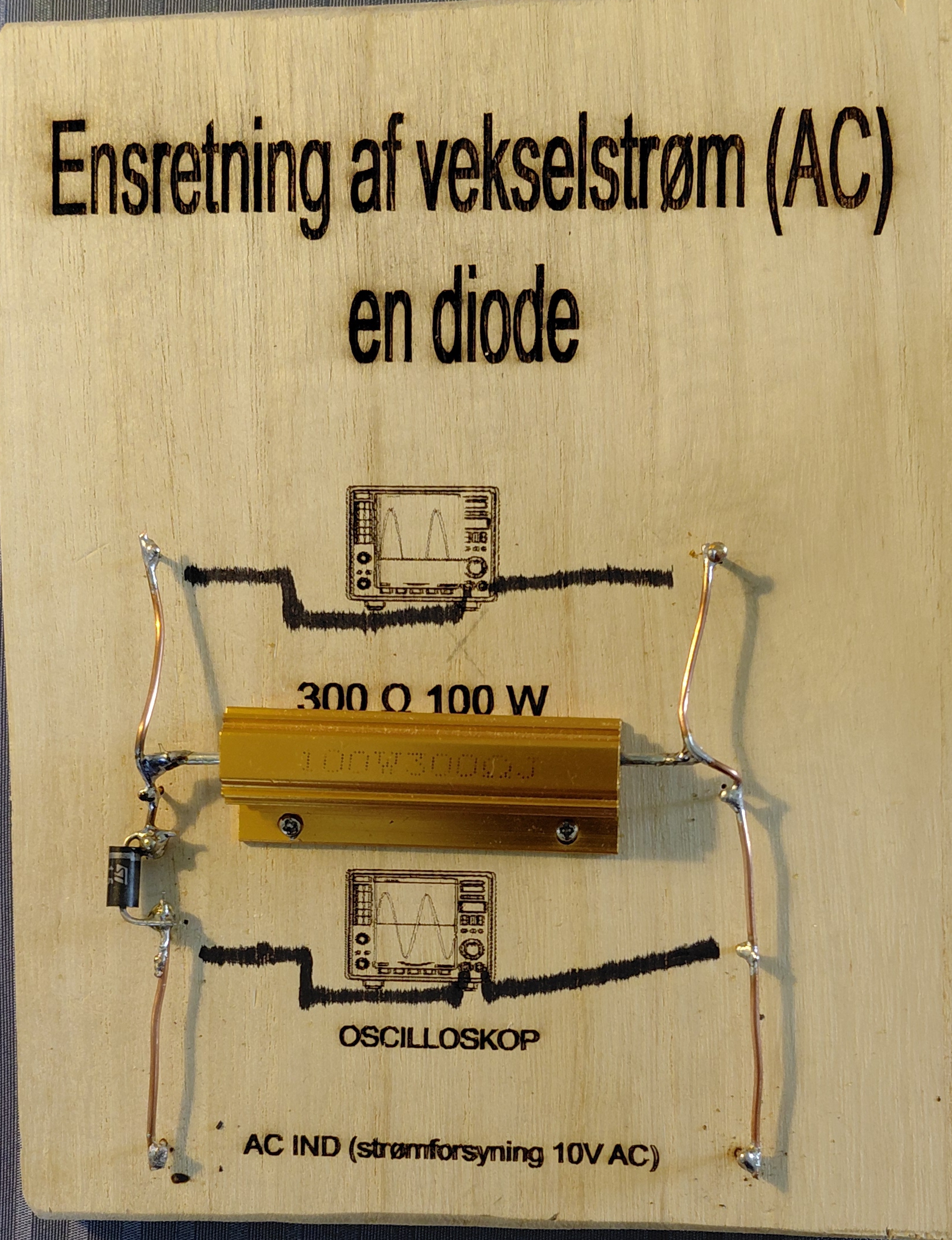 Opstilling med én diode